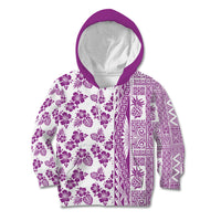 Hawaii Kid Hoodie Aloha Tropical Plants Tribal Pattern Pink Version LT03 Pink - Polynesian Pride