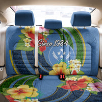 Kosrae Constitution Day Back Car Seat Cover Hibiscus Mix Maori Tattoo Pattern LT03
