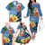 Kosrae Constitution Day Family Matching Off Shoulder Long Sleeve Dress and Hawaiian Shirt Hibiscus Mix Maori Tattoo Pattern LT03 - Polynesian Pride