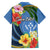 Kosrae Constitution Day Family Matching Short Sleeve Bodycon Dress and Hawaiian Shirt Hibiscus Mix Maori Tattoo Pattern LT03 - Polynesian Pride