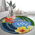 Kosrae Constitution Day Round Carpet Hibiscus Mix Maori Tattoo Pattern LT03 - Polynesian Pride