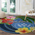 Kosrae Constitution Day Round Carpet Hibiscus Mix Maori Tattoo Pattern LT03 - Polynesian Pride