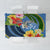 Kosrae Constitution Day Tablecloth Hibiscus Mix Maori Tattoo Pattern LT03 Blue - Polynesian Pride