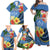 Kosrae Family Matching Off Shoulder Maxi Dress and Hawaiian Shirt Hibiscus Mix Maori Tattoo Pattern LT03 - Polynesian Pride