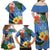 Kosrae Family Matching Off Shoulder Maxi Dress and Hawaiian Shirt Hibiscus Mix Maori Tattoo Pattern LT03 - Polynesian Pride