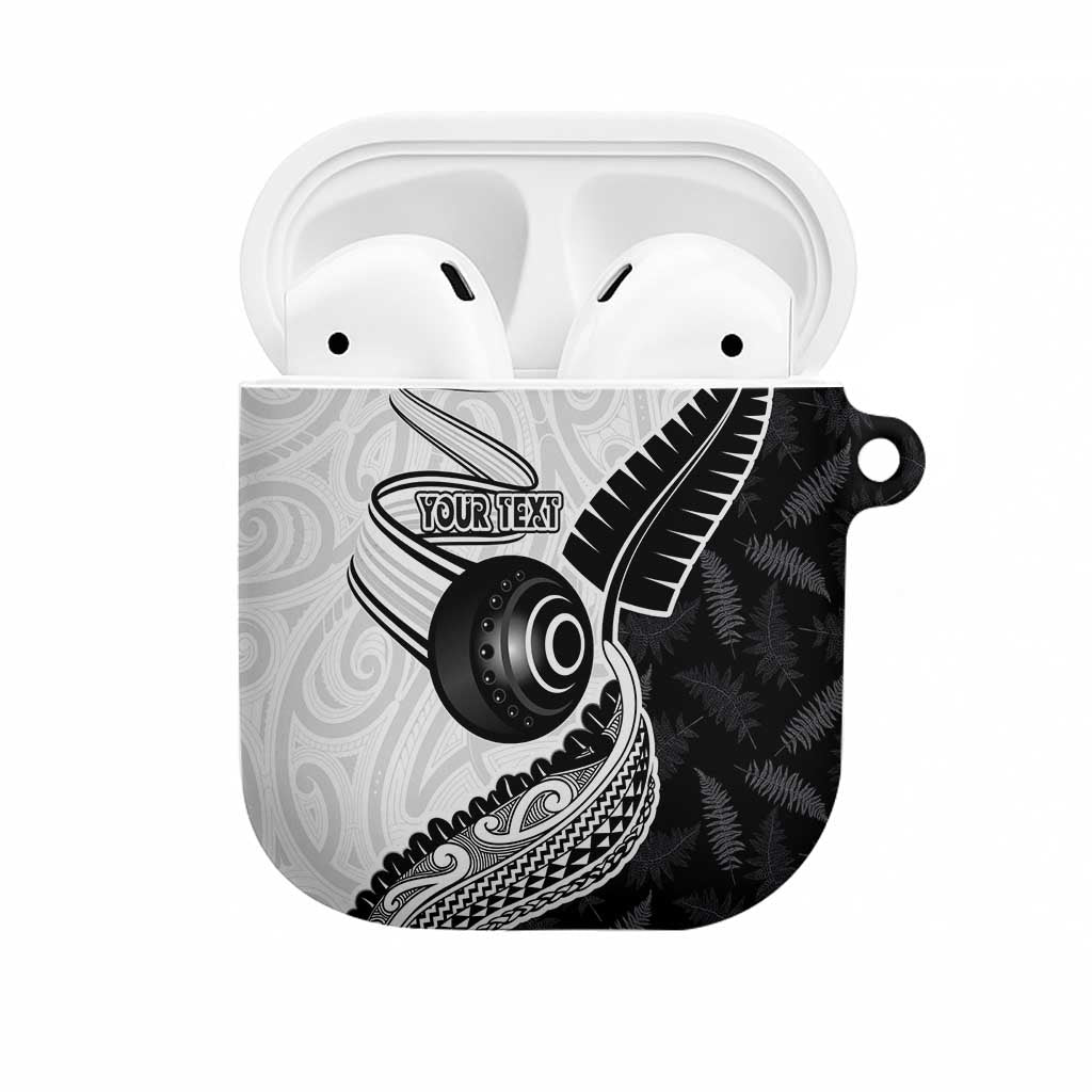 Personalised Aotearoa Lawn Bowls AirPods Case Maori and Silver Fern Half Style - Polynesian Pride
