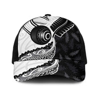 Aotearoa Lawn Bowls Baseball Net Cap Maori and Silver Fern Half Style - Polynesian Pride