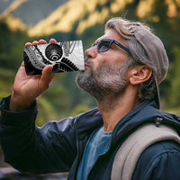 Personalised Aotearoa Lawn Bowls 4 in 1 Can Cooler Tumbler Maori and Silver Fern Half Style - Polynesian Pride
