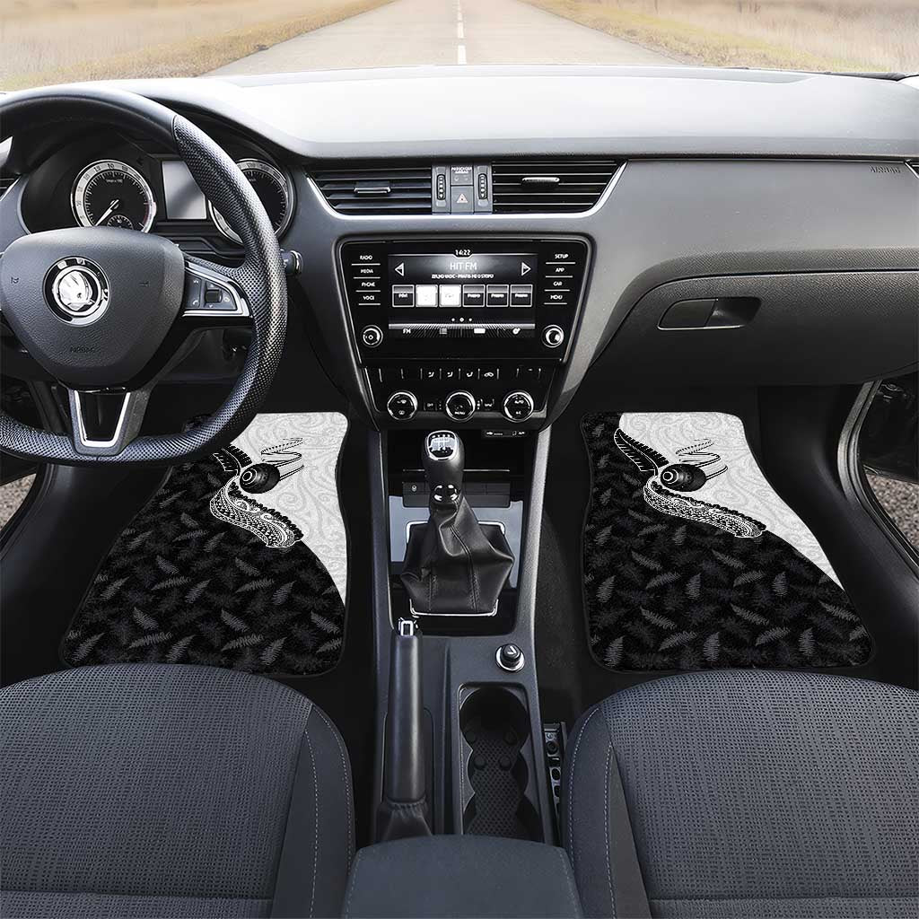 Aotearoa Lawn Bowls Car Mats Maori and Silver Fern Half Style - Polynesian Pride