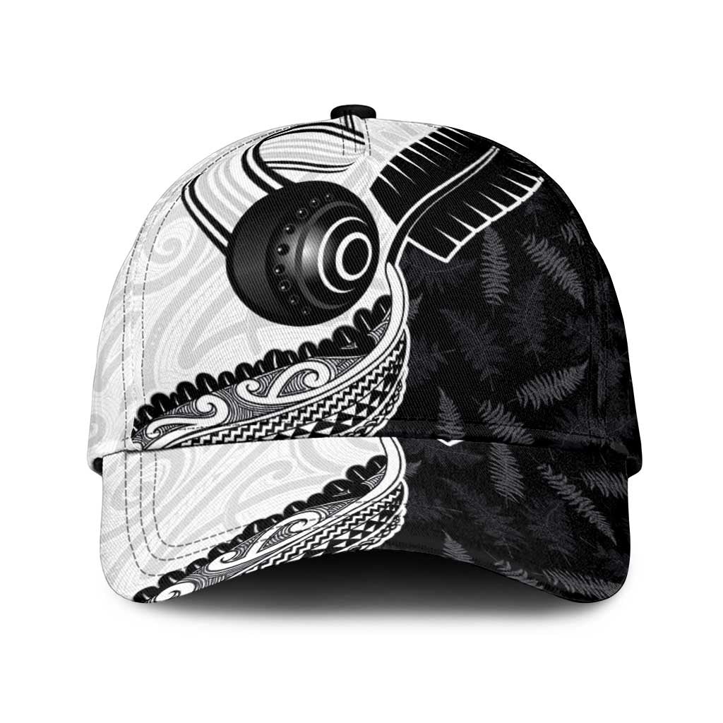 Aotearoa Lawn Bowls Classic Cap Maori and Silver Fern Half Style - Polynesian Pride