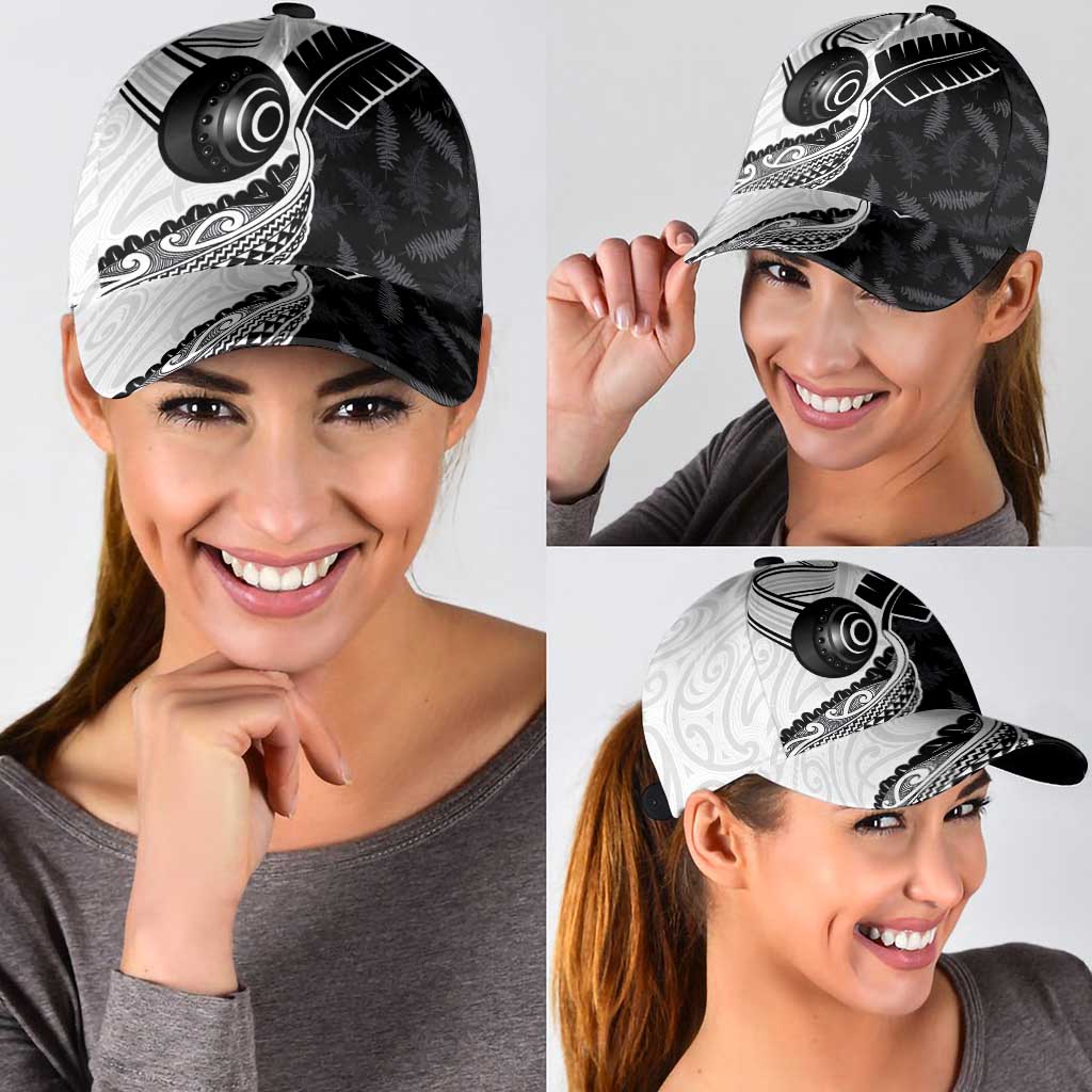 Aotearoa Lawn Bowls Classic Cap Maori and Silver Fern Half Style - Polynesian Pride