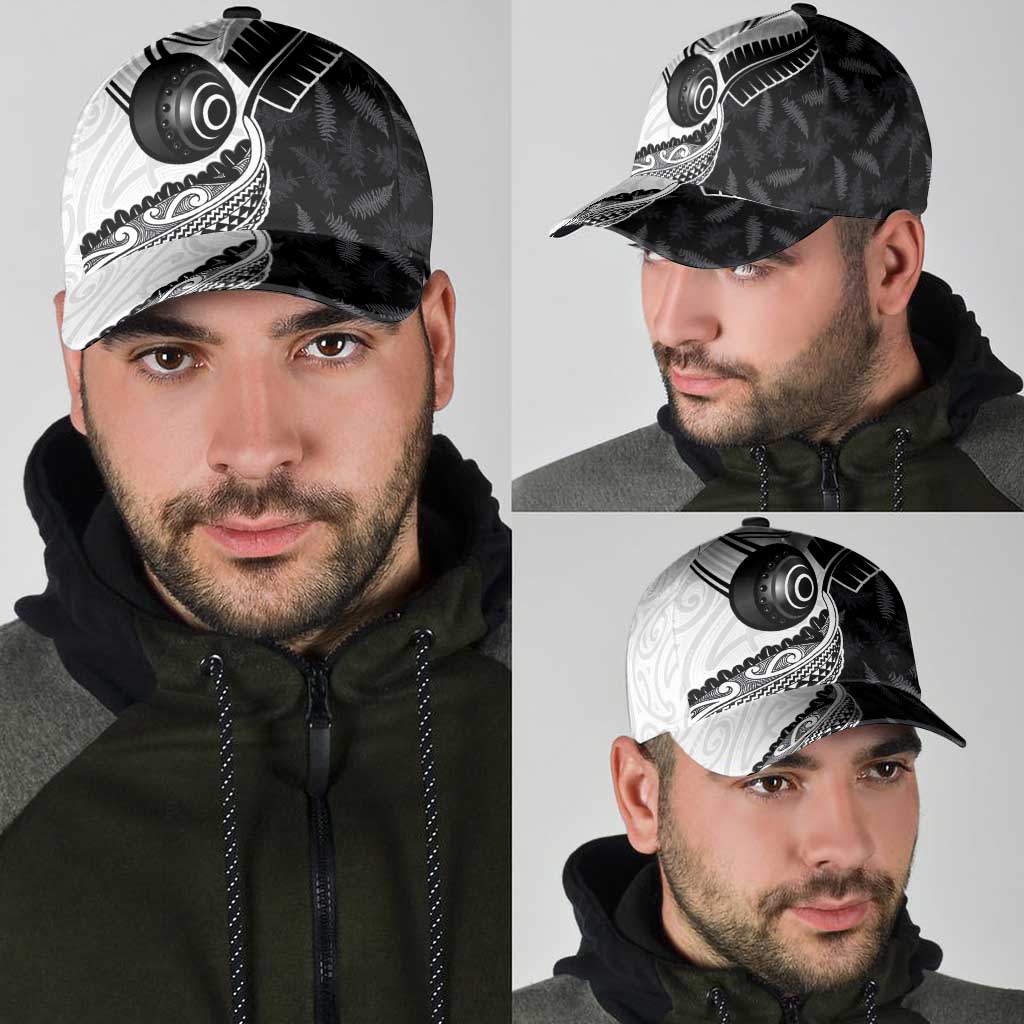 Aotearoa Lawn Bowls Classic Cap Maori and Silver Fern Half Style - Polynesian Pride