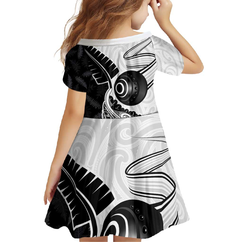 Personalised Aotearoa Lawn Bowls Family Matching Summer Maxi Dress and Hawaiian Shirt Maori and Silver Fern Half Style - Polynesian Pride