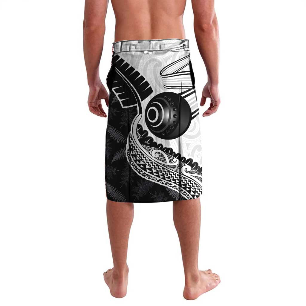 Aotearoa Lawn Bowls Lavalava Maori and Silver Fern Half Style - Polynesian Pride