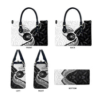 Personalised Aotearoa Lawn Bowls Leather Bag Maori and Silver Fern Half Style - Polynesian Pride