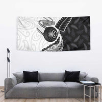 Personalised Aotearoa Lawn Bowls Tapestry Maori and Silver Fern Half Style - Polynesian Pride