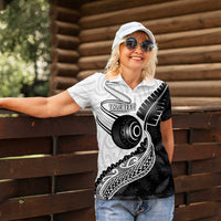 Personalised Aotearoa Lawn Bowls Women Polo Shirt Maori and Silver Fern Half Style - Polynesian Pride