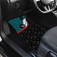 Aotearoa Lawn Bowls Car Mats Maori and Silver Fern Sporty Style Teal Color - Polynesian Pride