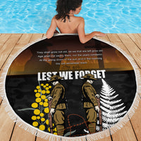New Zealand and Australia ANZAC Day Beach Blanket Soldier and Last Post Camouflage Pattern LT03 - Polynesian Pride