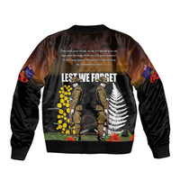 New Zealand and Australia ANZAC Day Bomber Jacket Soldier and Last Post Camouflage Pattern LT03 - Polynesian Pride