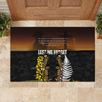 New Zealand and Australia ANZAC Day Rubber Doormat Soldier and Last Post Camouflage Pattern LT03 - Polynesian Pride
