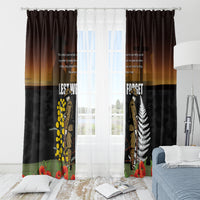 New Zealand and Australia ANZAC Day Window Curtain Soldier and Last Post Camouflage Pattern LT03 - Polynesian Pride