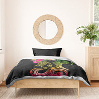 Hawaii Turtle Day Bedding Set Polynesian Tattoo and Hibiscus Flowers LT03 - Polynesian Pride