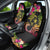 Hawaii Turtle Day Car Seat Cover Polynesian Tattoo and Hibiscus Flowers