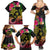 Hawaii Turtle Day Family Matching Summer Maxi Dress and Hawaiian Shirt Polynesian Tattoo and Hibiscus Flowers