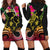 Hawaii Turtle Day Hoodie Dress Polynesian Tattoo and Hibiscus Flowers