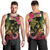 Hawaii Turtle Day Men Tank Top Polynesian Tattoo and Hibiscus Flowers