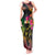 Hawaii Turtle Day Tank Maxi Dress Polynesian Tattoo and Hibiscus Flowers