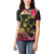 Hawaii Turtle Day Women Polo Shirt Polynesian Tattoo and Hibiscus Flowers