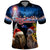 New Zealand and Australia Merry Christmas Polo Shirt Kiwi Bird and Kangaroo Xmas Vibe