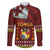 Tonga Independence Day Family Matching Off The Shoulder Long Sleeve Dress and Hawaiian Shirt National Flag and Emblem with Ngatu Art Pattern