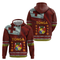 Tonga Independence Day Hoodie National Flag and Emblem with Ngatu Art Pattern