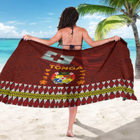 Tonga Independence Day Sarong National Flag and Emblem with Ngatu Art Pattern