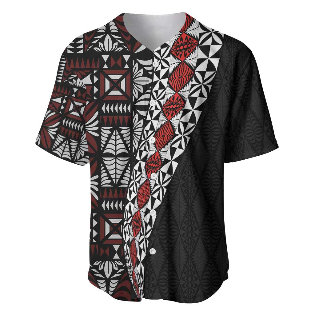 Tonga Ngatu Art Tattoo Polynesian Baseball Jersey