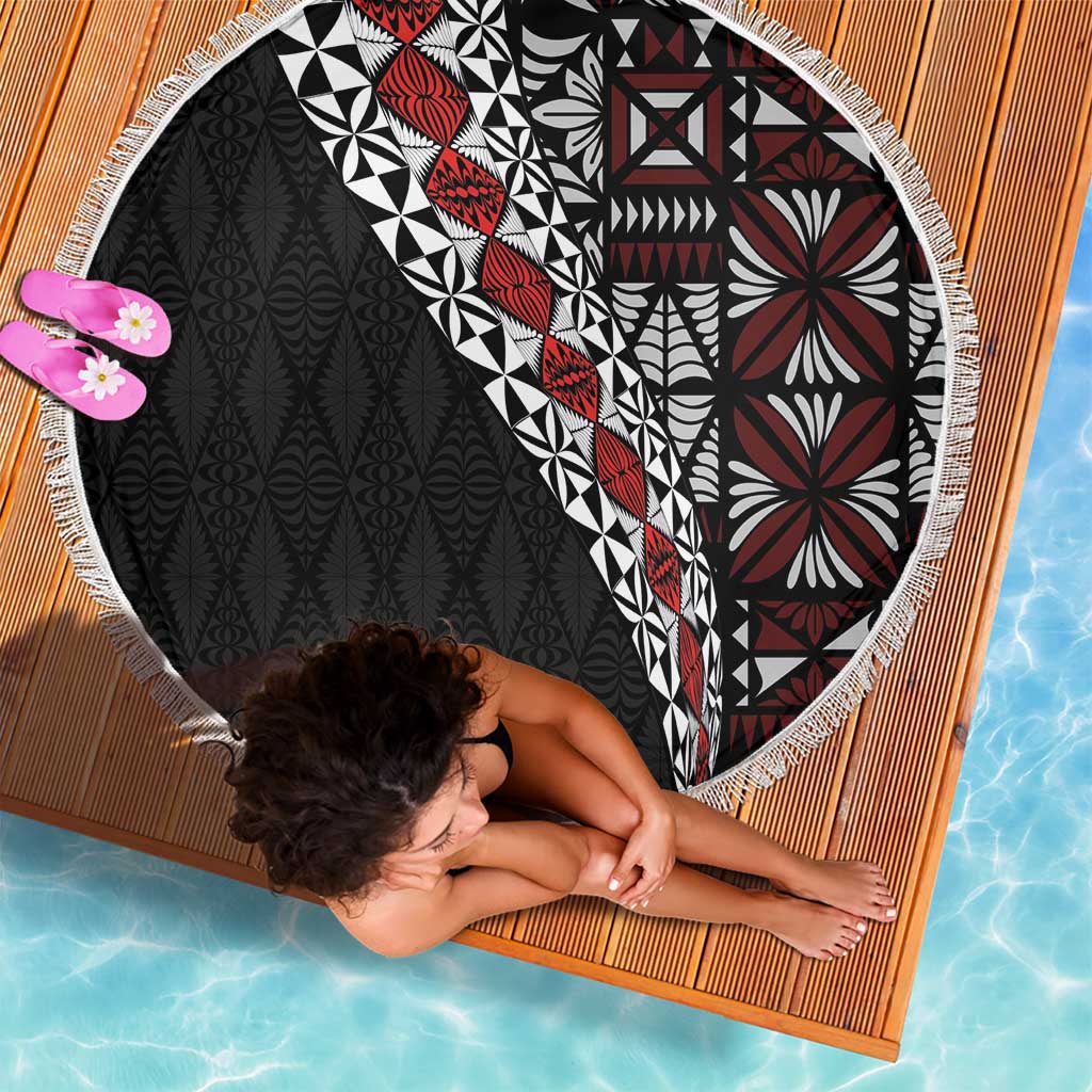 Tonga Ngatu Art Tattoo Polynesian Beach Blanket LT03 - Polynesian Pride