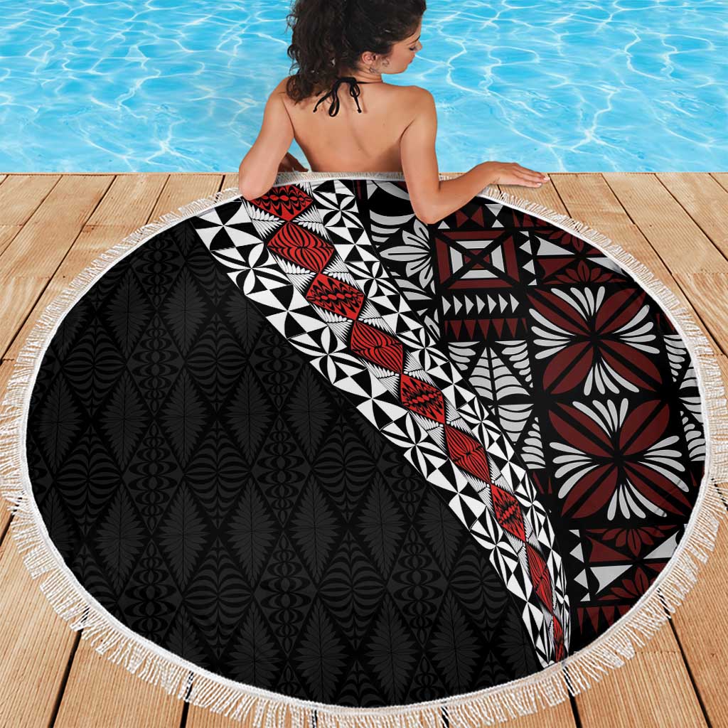 Tonga Ngatu Art Tattoo Polynesian Beach Blanket LT03 - Polynesian Pride
