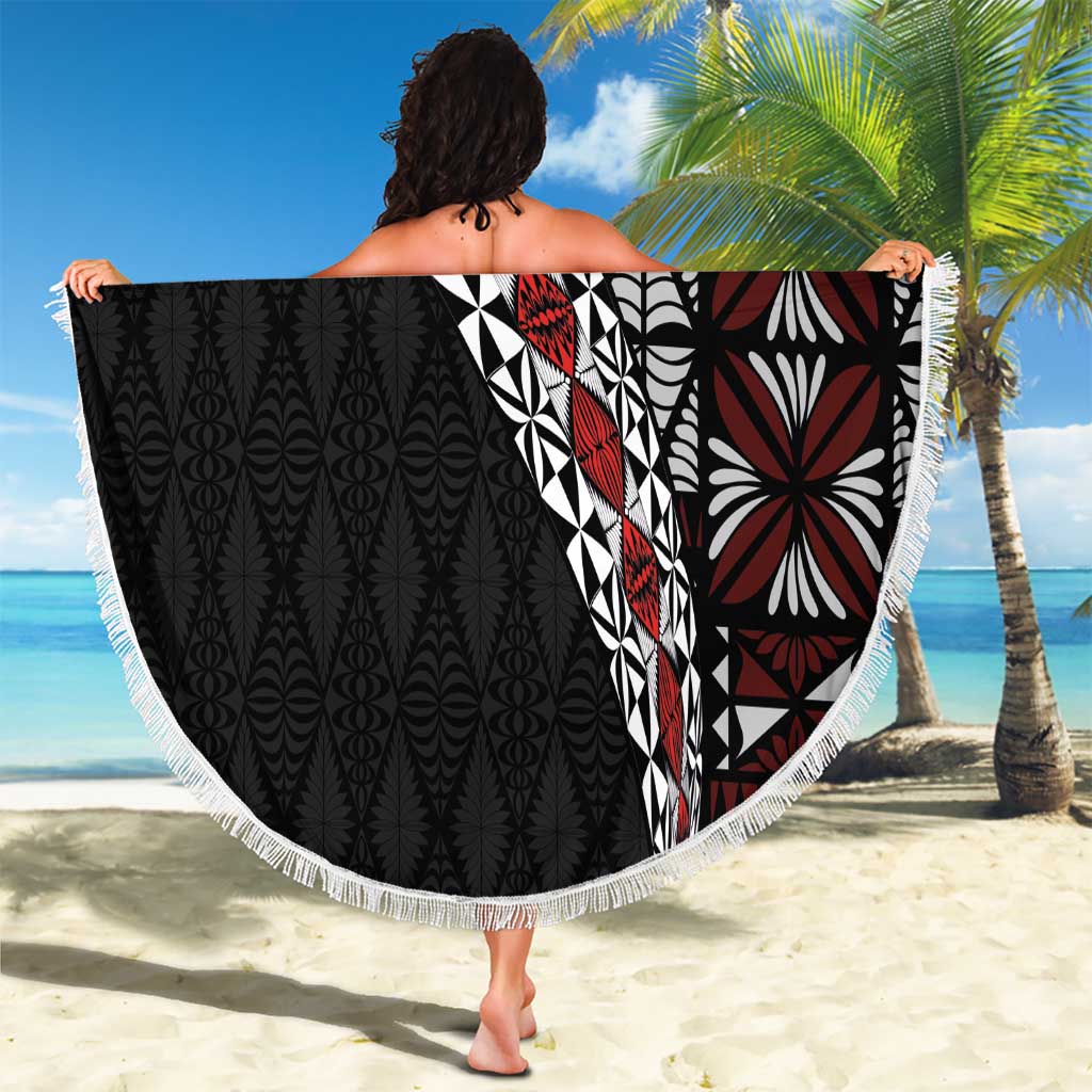 Tonga Ngatu Art Tattoo Polynesian Beach Blanket LT03 - Polynesian Pride