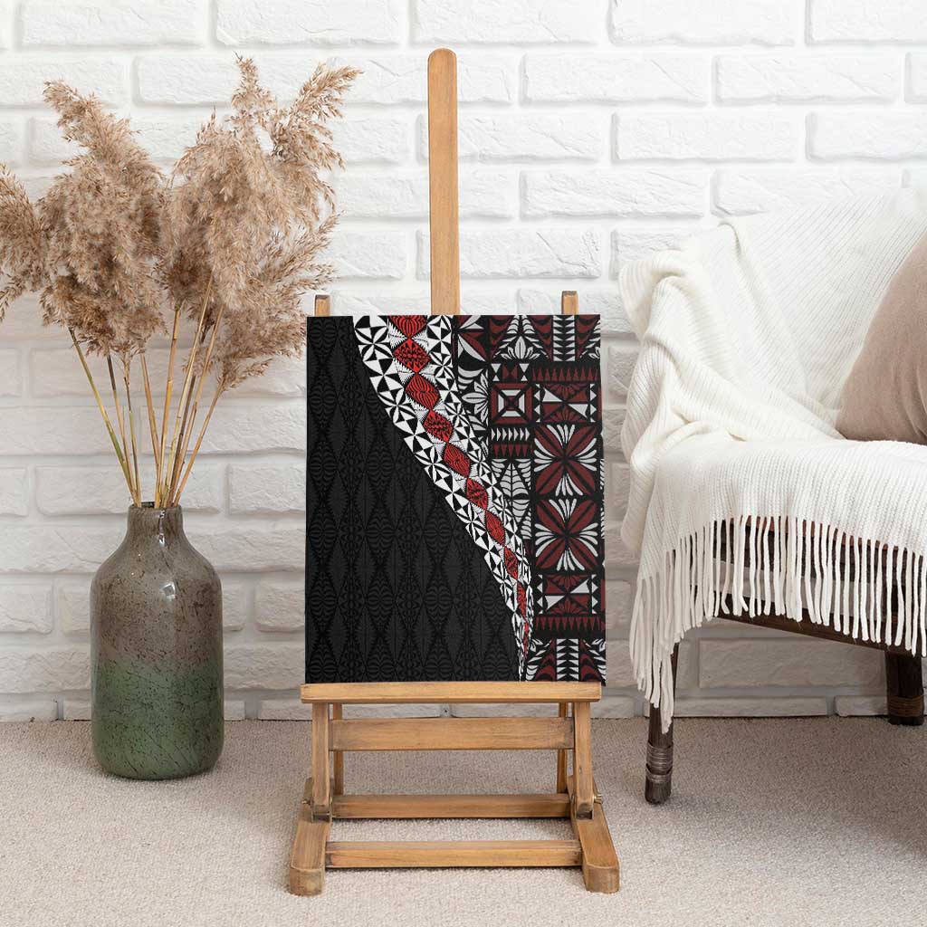 Tonga Ngatu Art Tattoo Polynesian Canvas Wall Art LT03 - Polynesian Pride