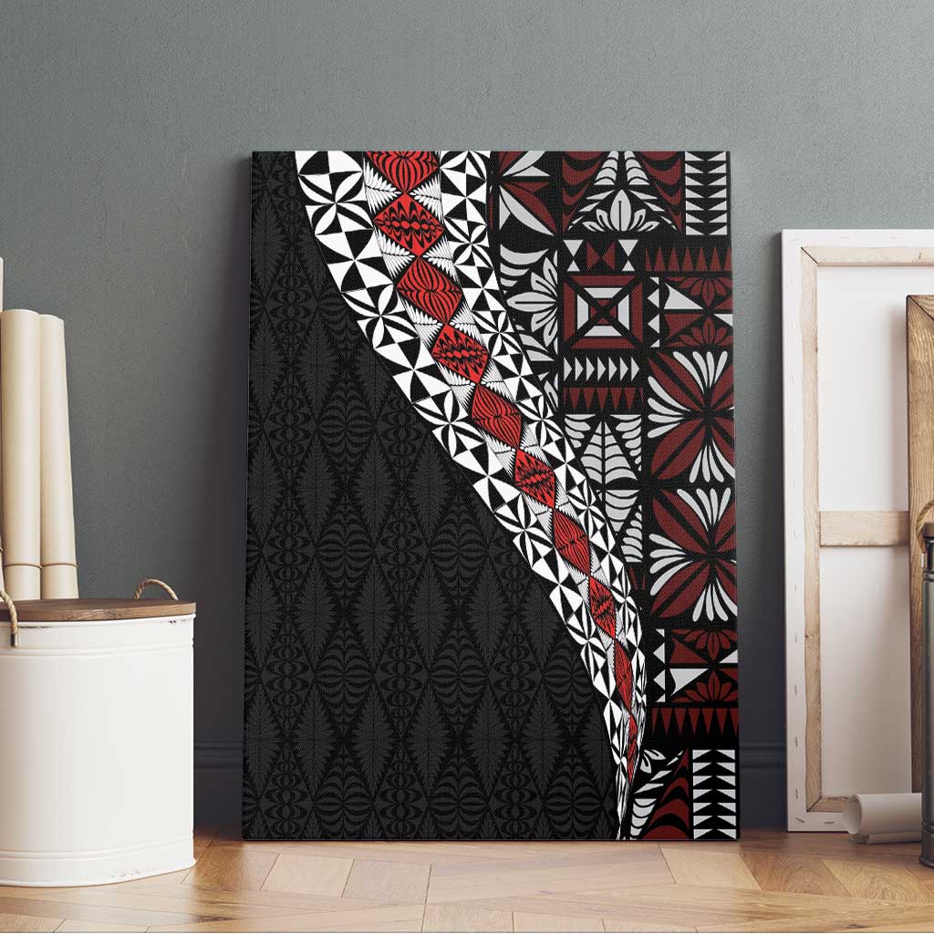 Tonga Ngatu Art Tattoo Polynesian Canvas Wall Art LT03 - Polynesian Pride