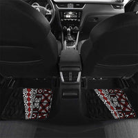 Tonga Ngatu Art Tattoo Polynesian Car Mats LT03 Set 2pcs - Back Black - Polynesian Pride