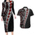 Tonga Ngatu Art Tattoo Polynesian Couples Matching Long Sleeve Bodycon Dress and Hawaiian Shirt