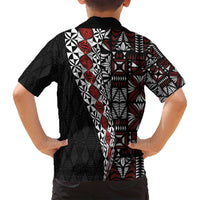 Tonga Ngatu Art Tattoo Polynesian Family Matching Long Sleeve Bodycon Dress and Hawaiian Shirt