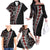 Tonga Ngatu Art Tattoo Polynesian Family Matching Off The Shoulder Long Sleeve Dress and Hawaiian Shirt