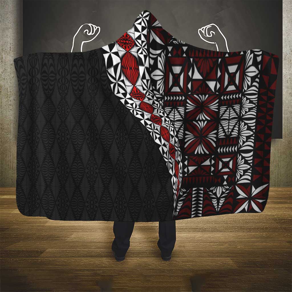 Tonga Ngatu Art Tattoo Polynesian Hooded Blanket LT03 - Polynesian Pride