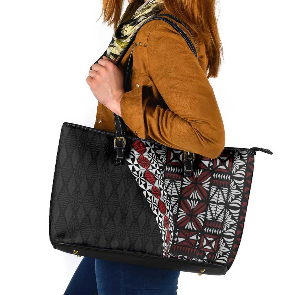 Tonga Ngatu Art Tattoo Polynesian Leather Tote Bag