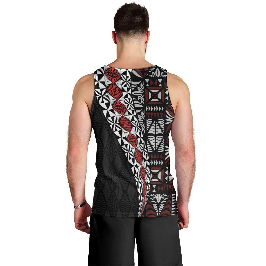 Tonga Ngatu Art Tattoo Polynesian Men Tank Top LT03 - Polynesian Pride